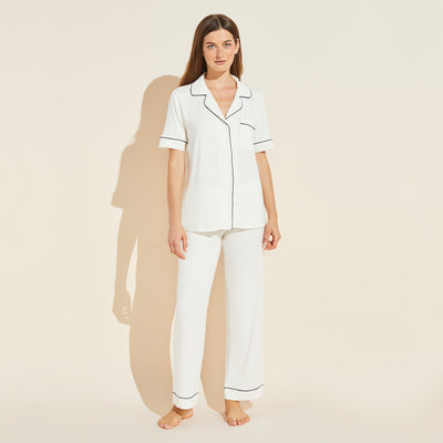 Kassatex Eberjey Gisele Short Sleeve And Pant PJ Set