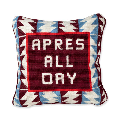 Kassatex Furbish Studio Apres Ski Needlepoint Pillow