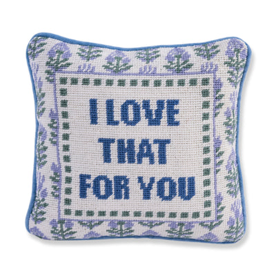 Kassatex Furbish Studio Love That For You Needlepoint Pillow