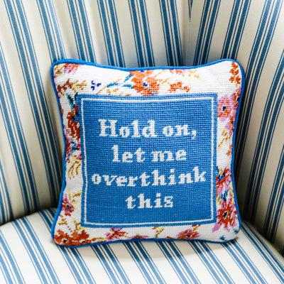 kassatex Furbish Studio Overthink Needlepoint Pillow