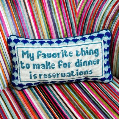 kassatex Furbish Studio Reservations Needlepoint Pillow