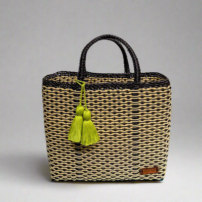 kassatex ixoq Cesta Recycled Plastic Basketweave Tote
