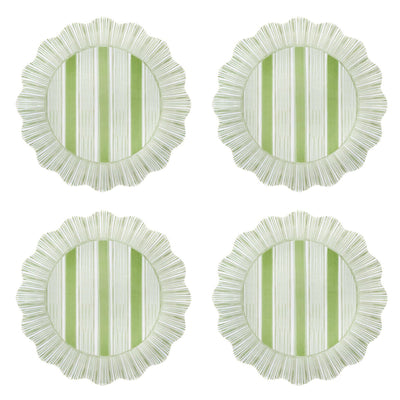 Kassatex Juliska Cabana Stripe Melamine Dinner Plate Set Of 4