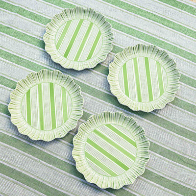 Kassatex Juliska Cabana Stripe Melamine Dinner Plate Set Of 4