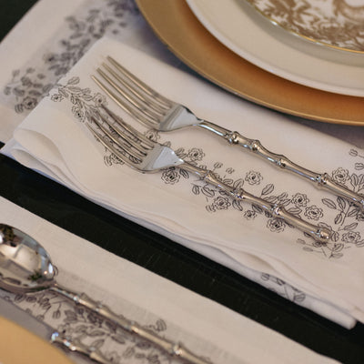 Kassatex Art-chives Rose Bush Napkin Set Of 4