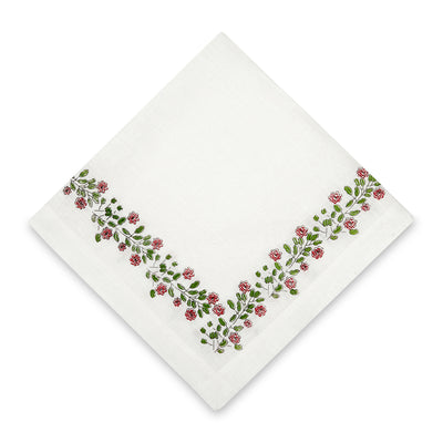 Kassatex Art-chives Rose Bush Napkin Set Of 4