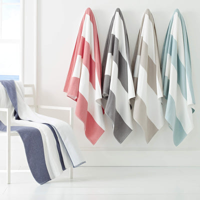Kassatex Block Stripe Fouta Beach Towels