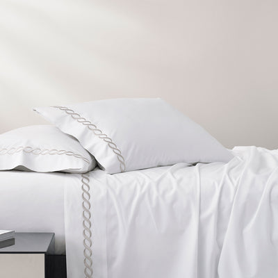 Kassatex Catena Embroidered Percale Bedding Bundle