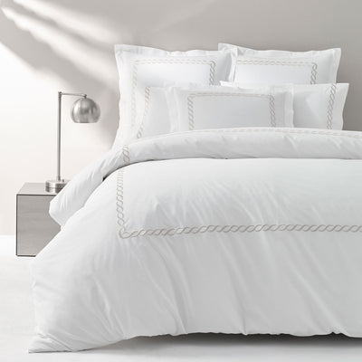kassatex Catena Embroidered Percale Duvet