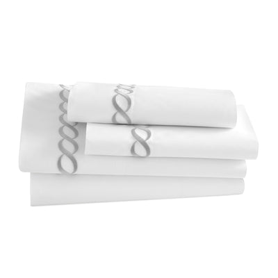 Kassatex Catena Embroidered Percale Sheet Set
