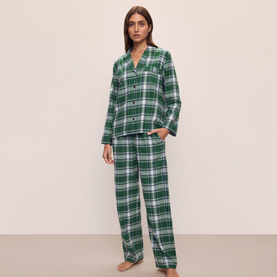 kassatex Eberjey Flannel Long PJ Set