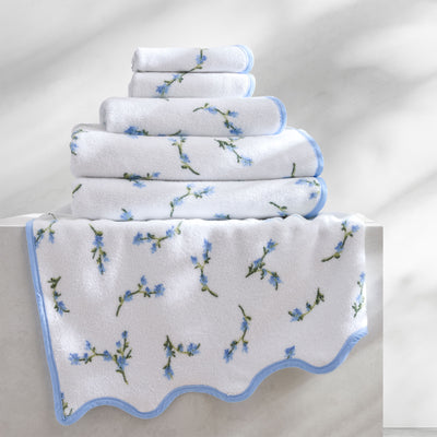 kassatex Floral Scallop Towel kassatex Floral Scallop Towel