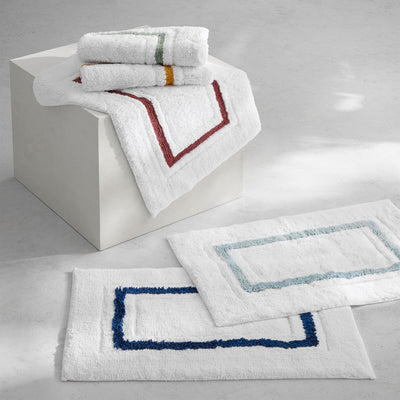 kassatex Framed Stripe Bath Rugs