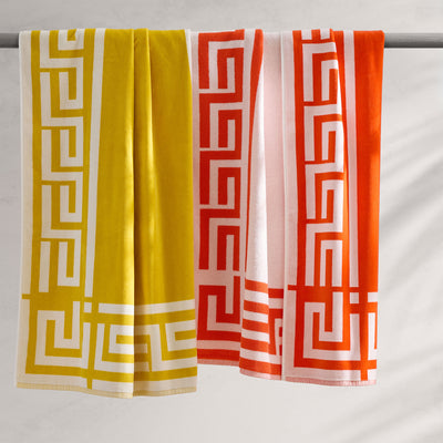 kassatex Greek Key Reversible Beach Towels