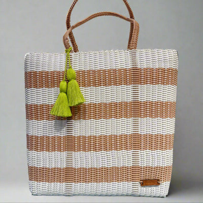 kassatex ixoq Cesta Recycled Plastic Stripe Tote