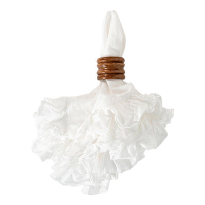 Kassatex Juliska Bilbao Wood Napkin Ring Set Of 4