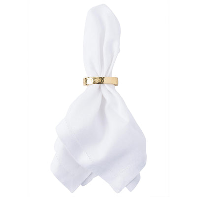Kassatex Juliska Puro Gold Napkin Ring Set Of 4
