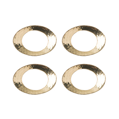 kassatex Juliska Puro Gold Napkin Ring Set of 4