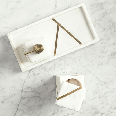 Kassatex Marble Brass Bath Accessories