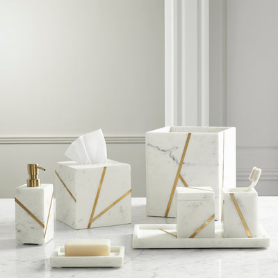 kassatex Marble Brass Bath Accessories