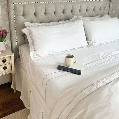 Kassatex Salerno Embroidered Percale Sheet Set