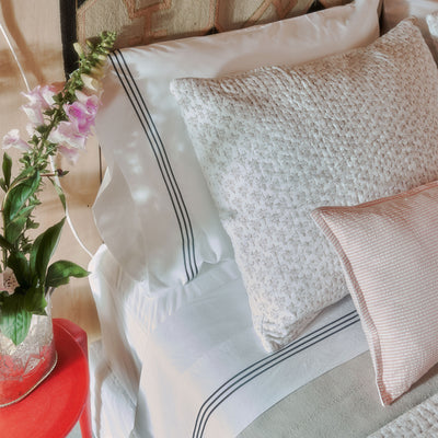 Kassatex Strada Embroidered Percale Sheet Set