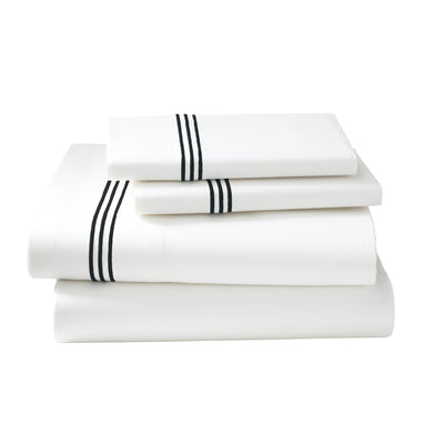 Kassatex Strada Embroidered Percale Sheet Set