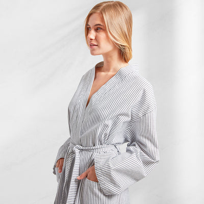 Kassatex Striped Peshtemal Turkish Robe