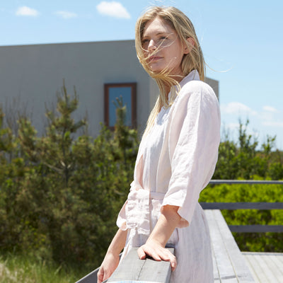 Kassatex Women's Linen-Bamboo Robes