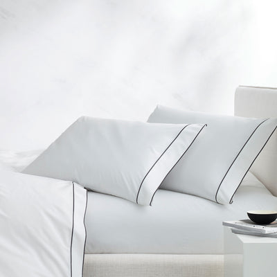 kassatex Salerno Embroidered Percale Pillowcase Set of 2