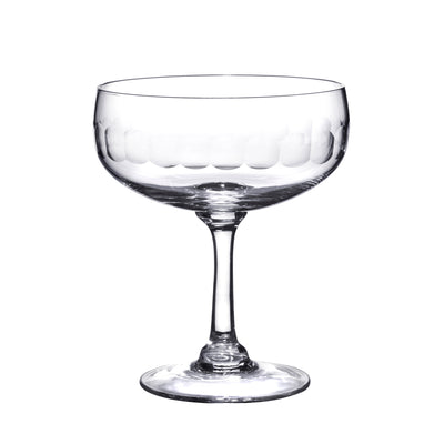 Kassatex The Vintage List Cocktail Glasses - Lens Design Set Of 4