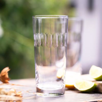 Kassatex The Vintage List Highball Glasses - Lens Design Set Of 4