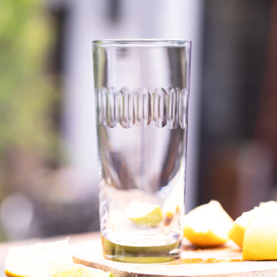 Kassatex The Vintage List Highball Glasses - Lens Design Set Of 4