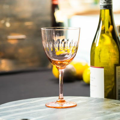 Kassatex The Vintage List Wine Glasses - Lens Design Set Of 4