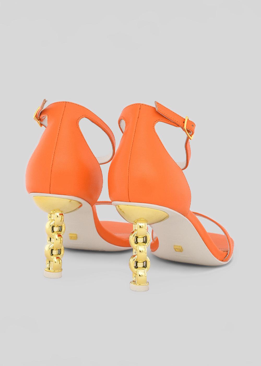 Kat Maconie Adela Sandals SS23 MID CHILETTO SANDALS Spritz Orange
