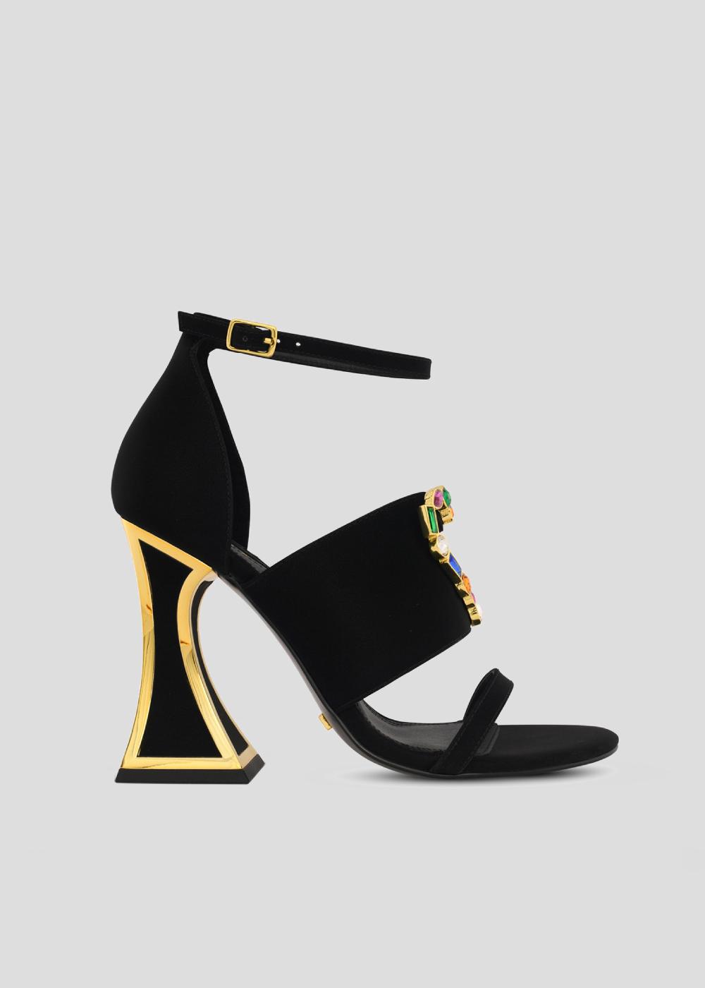 kat maconie Aiko Sandals RS23 FLARED FRAME HEEL Black