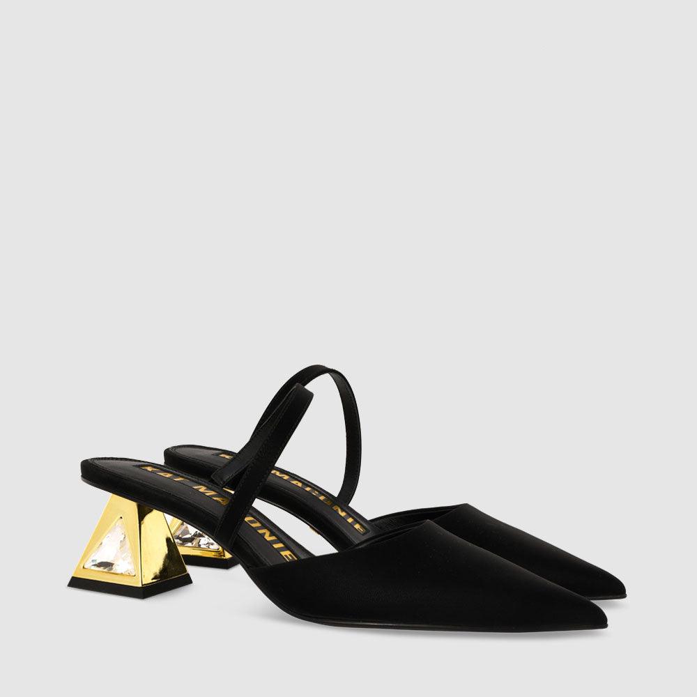 Kat Maconie Aisha Pumps AW23 MARTINI HEEL Black/Gold