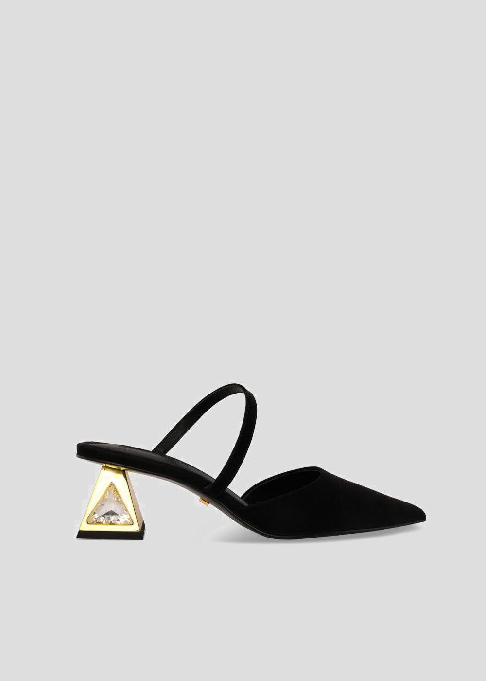 kat maconie Aisha Pumps AW23 MARTINI HEEL Black/Gold