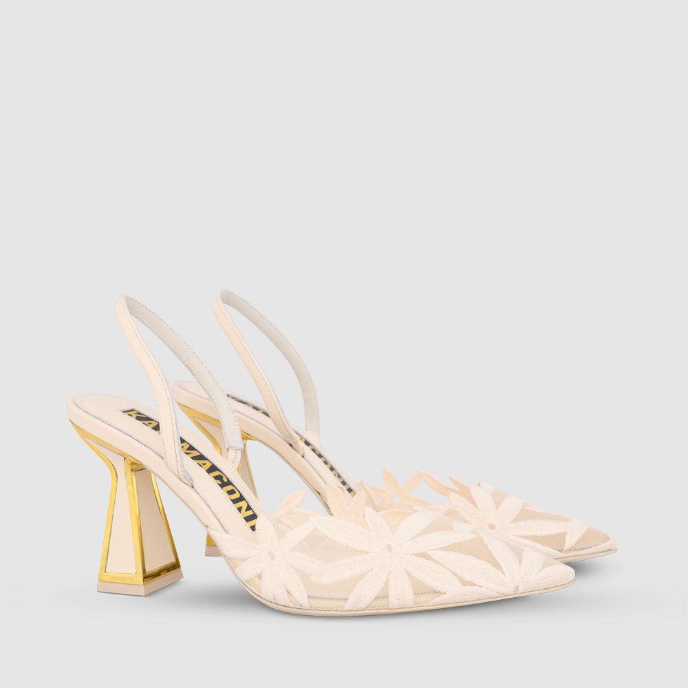 Kat Maconie Amaya Pumps PF23 MID HOURGLASS Coconut Cream