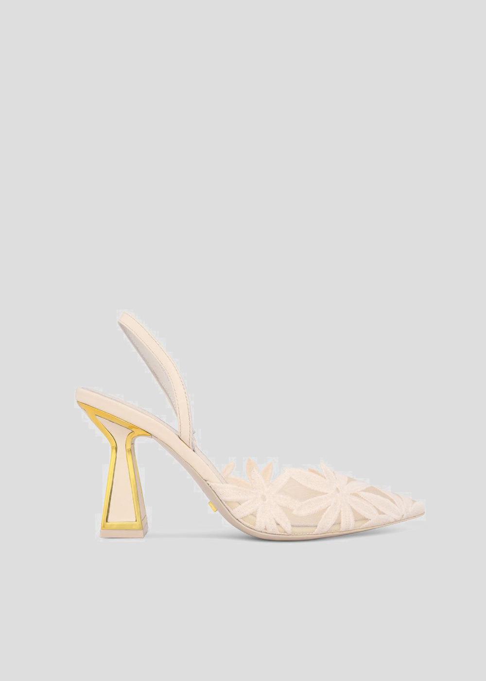 kat maconie Amaya Pumps PF23 MID HOURGLASS Coconut Cream