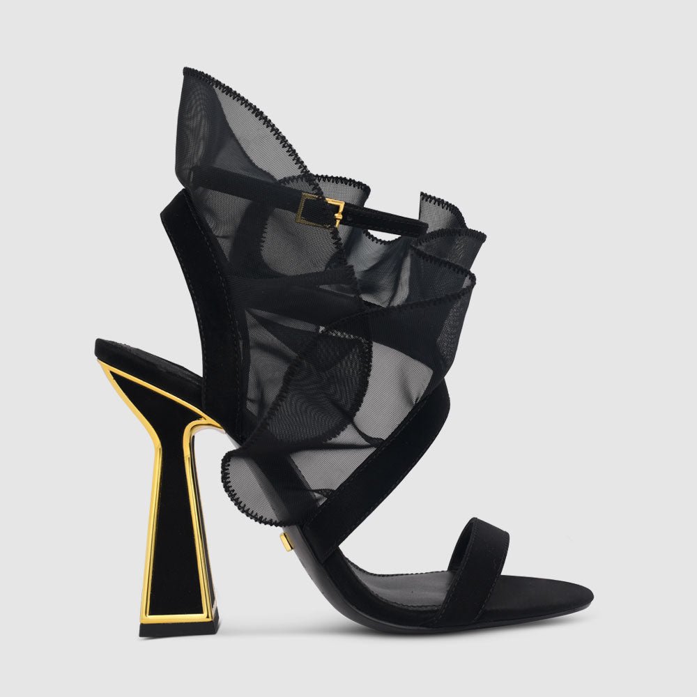 kat maconie Amba Sandals PF23 HOURGLASS HEEL Black/Gold