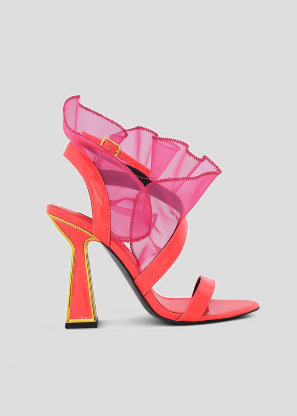 kat maconie Amba Sandals PF23 HOURGLASS HEEL Flare Red/Dragonfruit