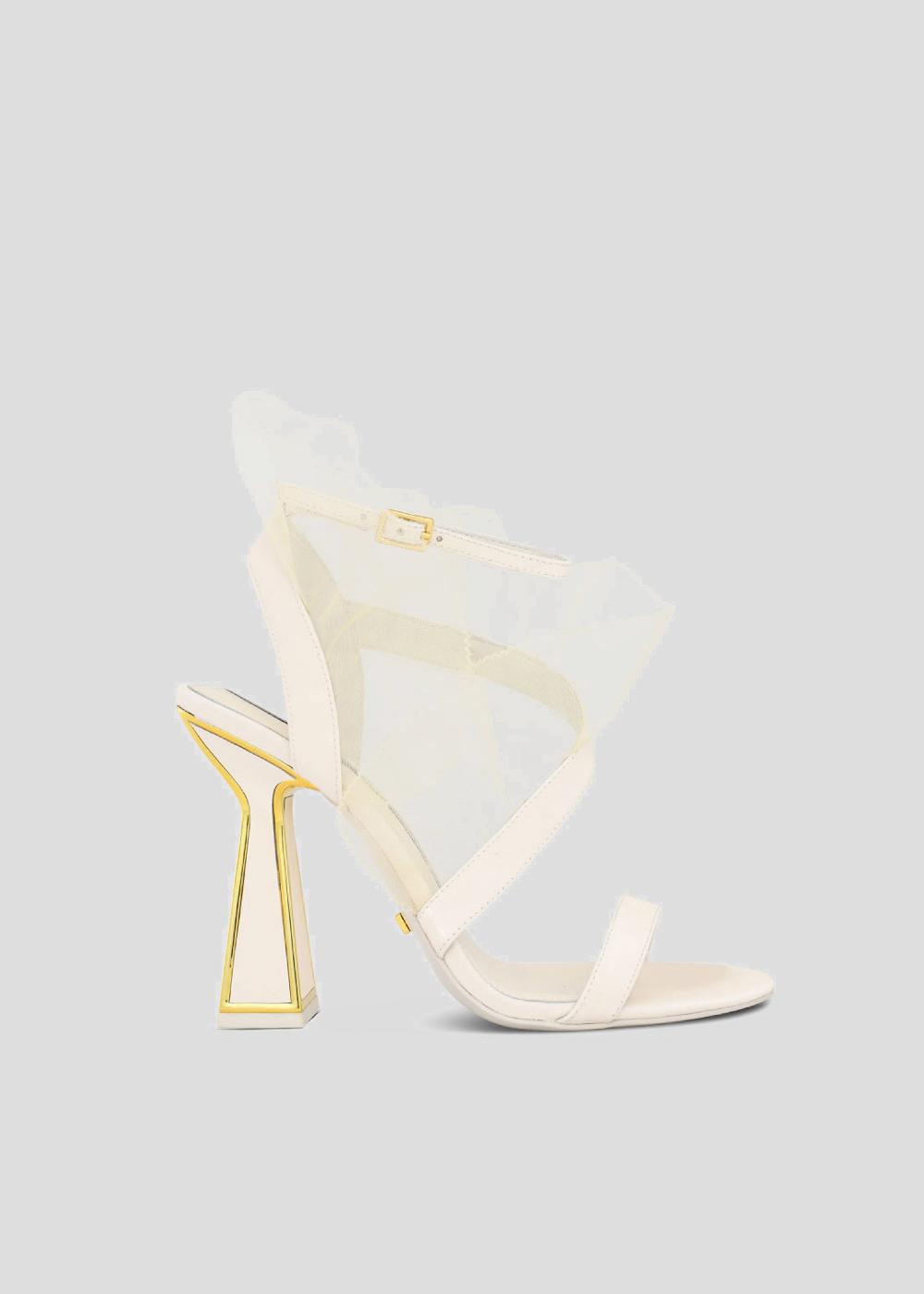 kat maconie Amba Sandals SS23 HOURGLASS HEEL SANDALS Coconut Cream