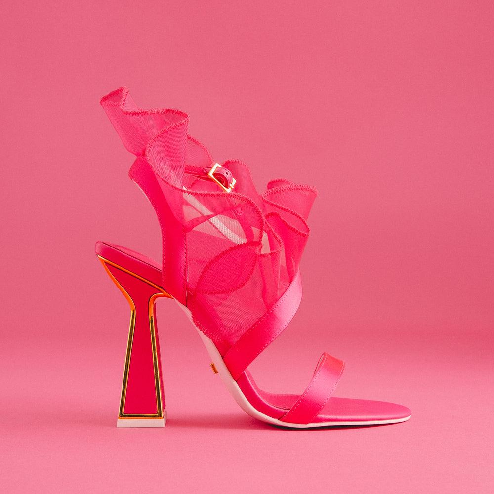 Kat Maconie Amba Sandals SS23 HOURGLASS HEEL SANDALS Fuchsia