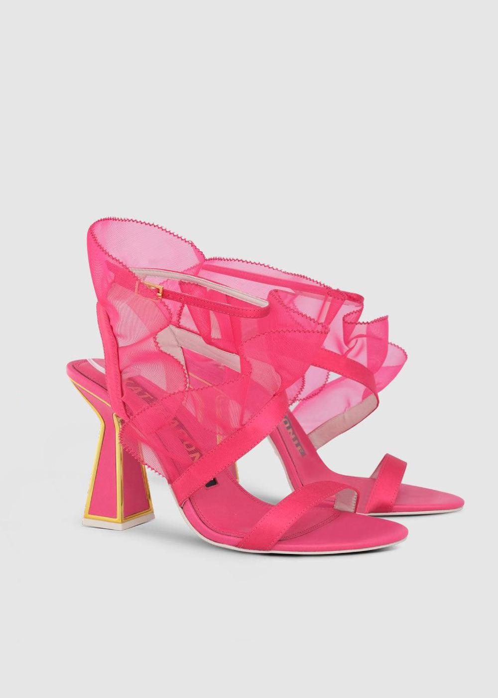 Kat Maconie Amba Sandals SS23 HOURGLASS HEEL SANDALS Fuchsia