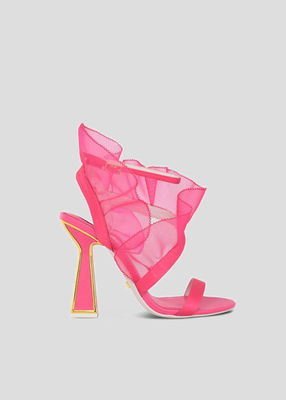 kat maconie Amba Sandals SS23 HOURGLASS HEEL SANDALS Fuchsia