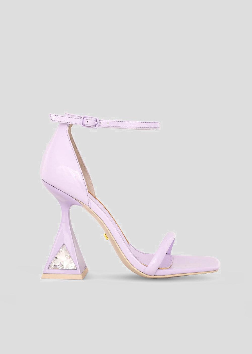 kat maconie Amie Sandals AW23 MARTINI HEEL Ice Lilac