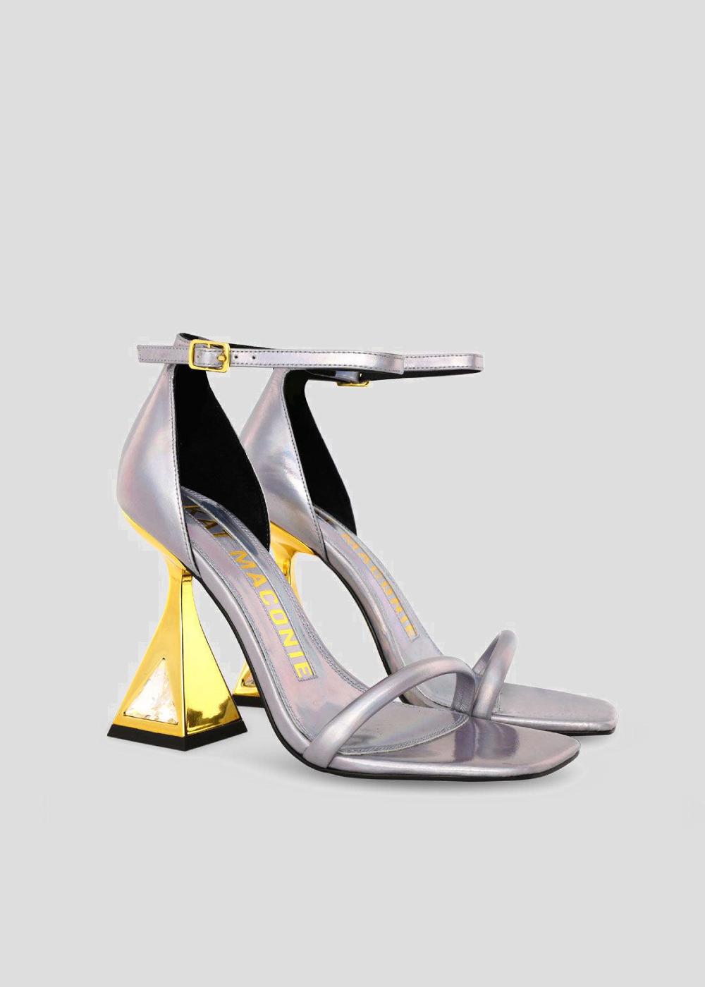 Kat Maconie Amie Sandals AW23 MARTINI HEEL Iridecent Rock