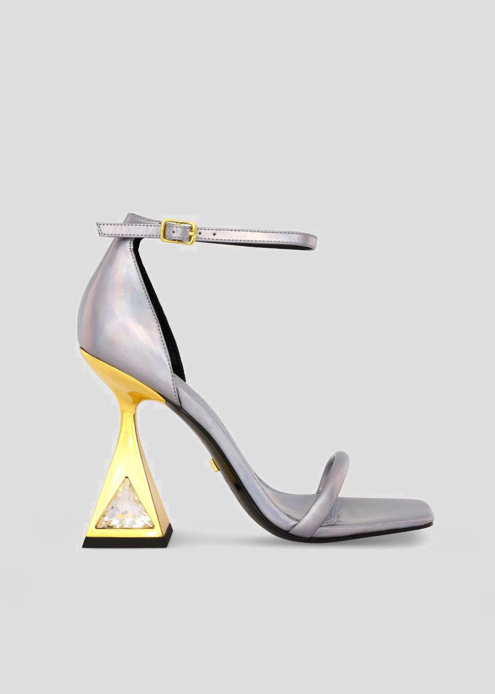 kat maconie Amie Sandals AW23 MARTINI HEEL Iridecent Rock