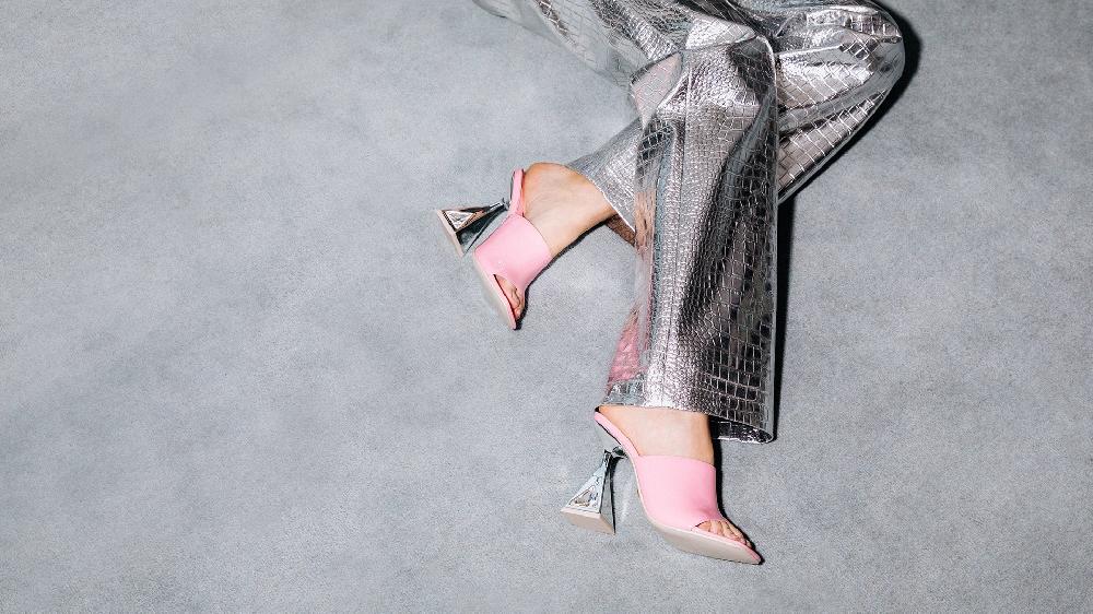 Kat Maconie Aria Mules AW23 MARTINI HEEL Cheeky Pink